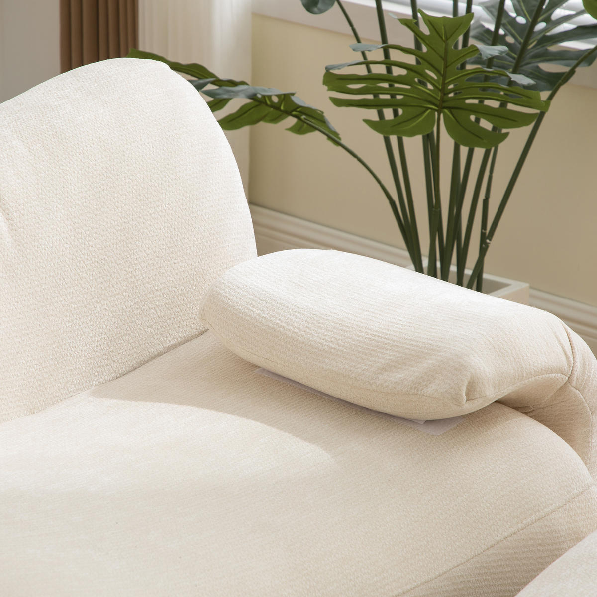 2-SITZER SOFA Chenille Beige ohne Montage - Beige, Textil (199/72.5/92cm) - WISHDOR