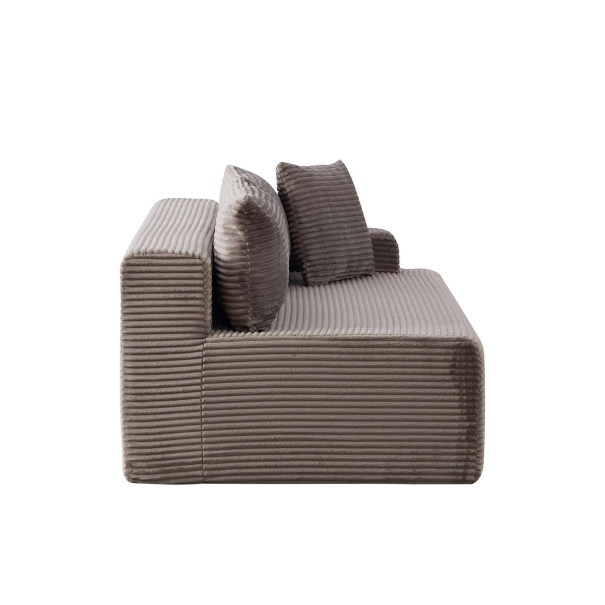 SOFAELEMENT 172/99/74.5 cm Grau mit rutschfestem Boden - Grau, Textil (99/74.5/172cm) - Oxeza