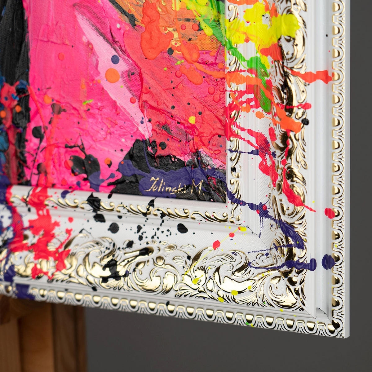 GEMÄLDE Emotionen der Farbe Schattenfugenrahmen Weiß 140x100 cm - Weiß, Holz (140/100cm) - YS-art gallery