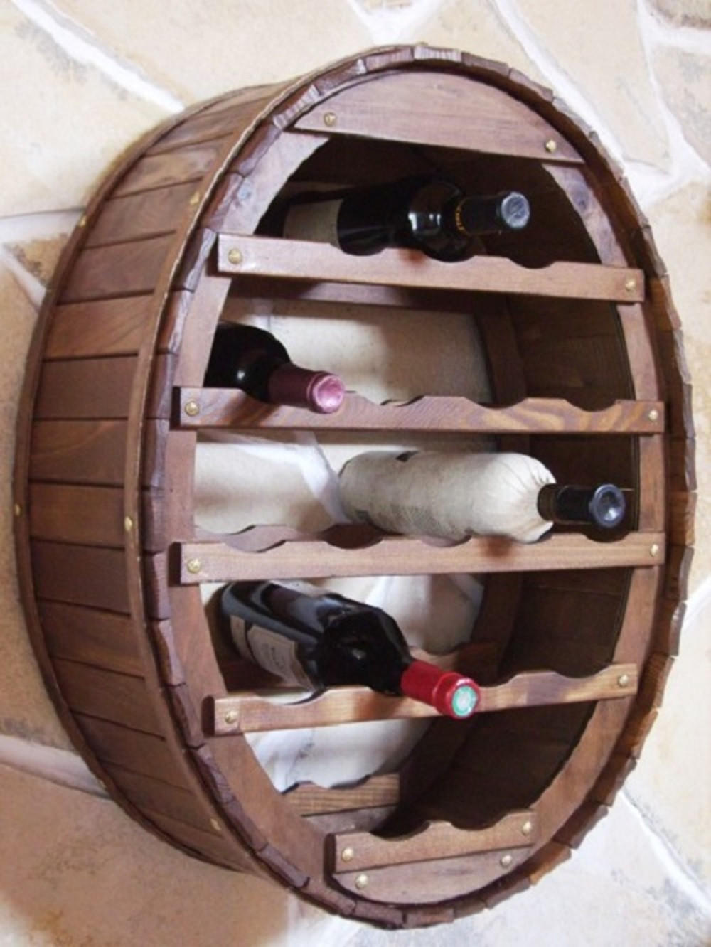 WEINREGAL Holz für 18 Flaschen Braun - Braun, Holz (53/68/24cm) - DanDiBo