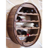 WEINREGAL Holz für 18 Flaschen Braun - Braun, Holz (53/68/24cm) - DanDiBo