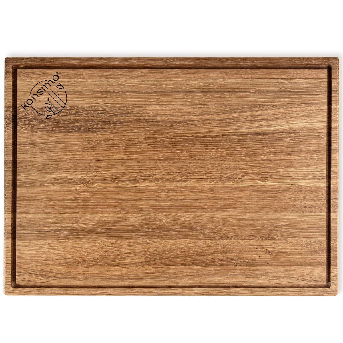 SCHNEIDEBRETT Solida - Eichefarben/Braun, Holz (30/40cm) - KONSIMO®