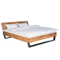 MASSIVHOLZBETT - Akazie massiv - Akaziefarben, Holz (180/200cm) - home24