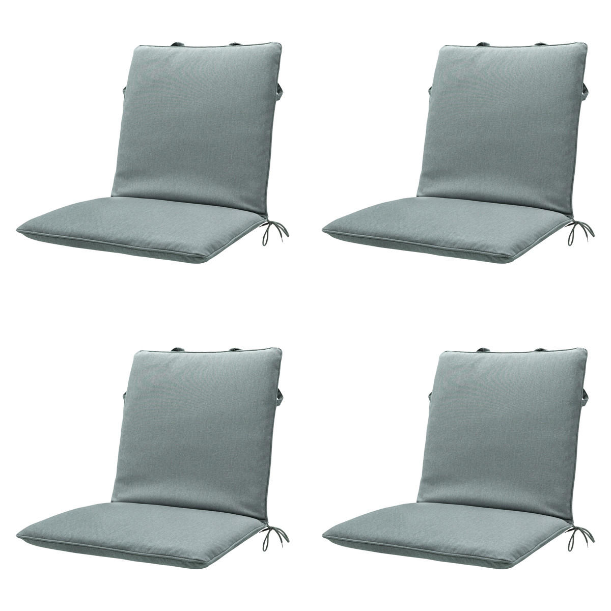 GARTENSTUHLKISSEN Canvas 97/49 cm 4er-Set - Silberfarben, Textil (49/6/97cm) - Madison