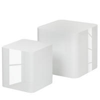 BEISTELLTISCH (2er-Set) - Hochglanz Weiß - Weiß Hochglanz, Holzwerkstoff (40/40/38cm) - home24