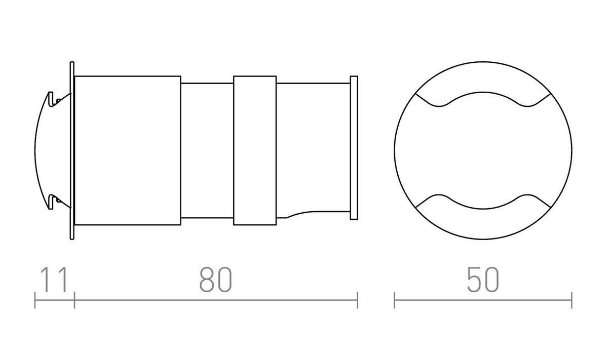 AUSSENLEUCHTE KICK II Schwarz 3 W IP54 - Schwarz, Metall (5/5/9cm) - Rendl