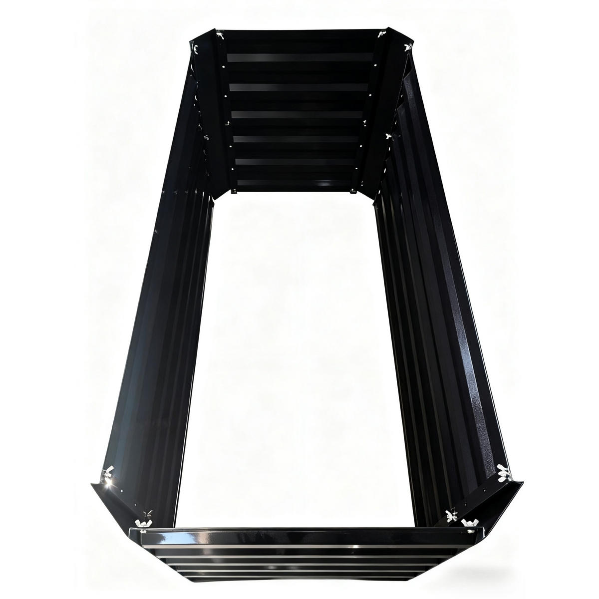 HOCHBEET - Schwarz, Metall (57/60/57cm) - Relaxdays