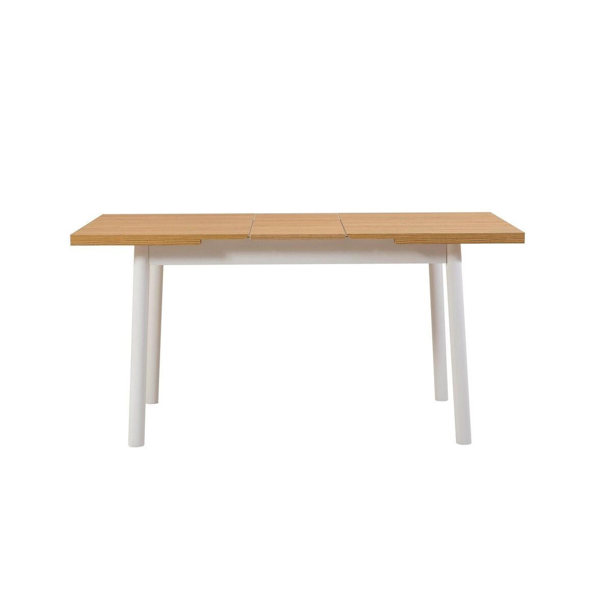 TISCH dekor buche und weiß - oliver 120/75/77 cm - Weiß, Holzwerkstoff (120/75/77cm) - Calicosy