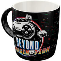 KAFFEETASSE 330 ml Achtung Gaming Beyond Imagination - Multicolor, Keramik (0.33L) - Nostalgic-Art