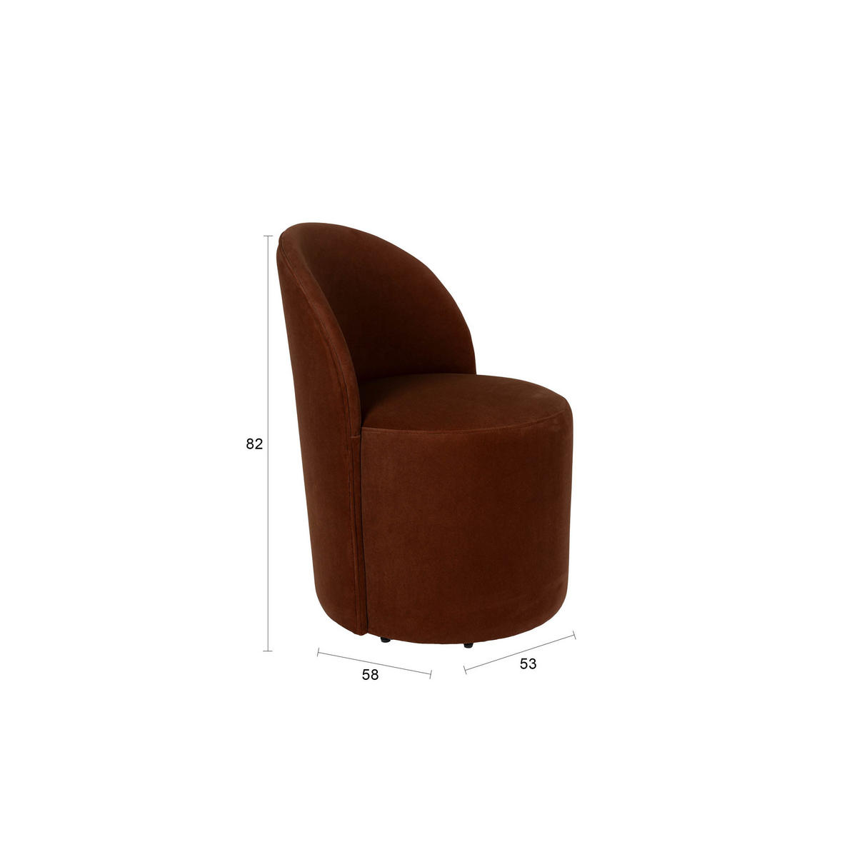 SESSEL Push Braun - Braun, Kunststoff (58/82/53cm) - Zuiver