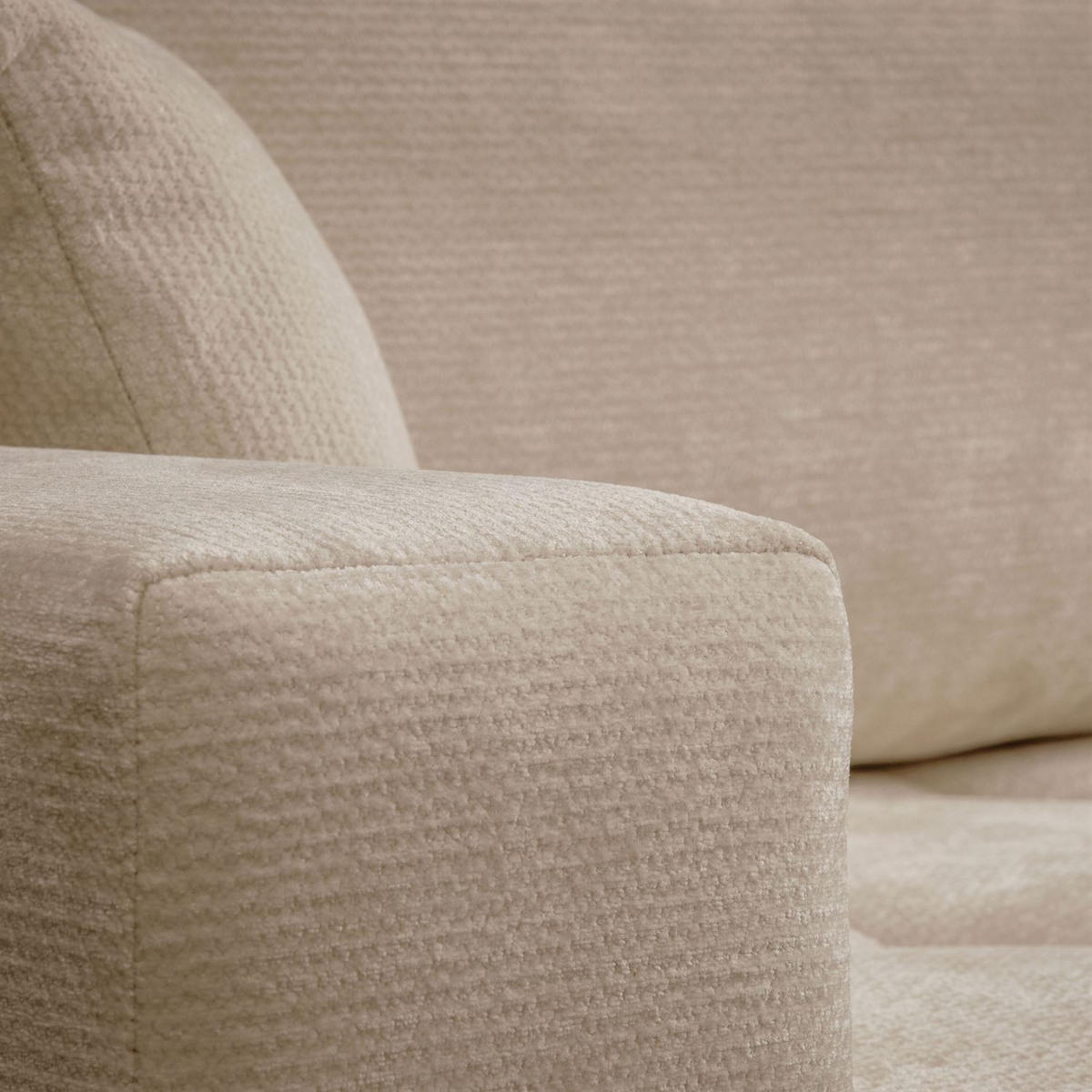 ECKSOFA CLOUD II L mit Schlaffunktion, Vibe 07 - Beige, Textil (247/152cm) - Lookway