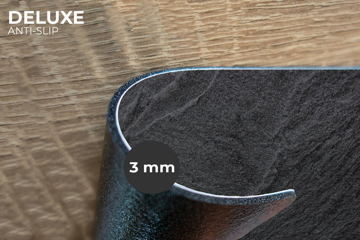 PLATZSETS 6er-Set Beton - Schwarz - Industriell 45x30 cm Tischset - Schwarz, Kunststoff (0.3/45/30cm) - MuchoWow