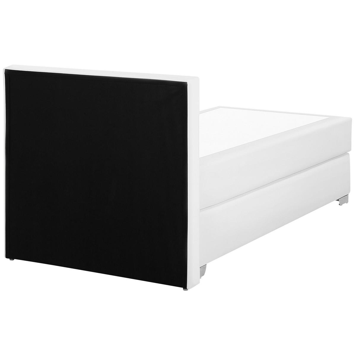 BOXSPRINGBETT 90/200cm Weiß President - Weiß, Kunststoff/Textil (90/200cm) - Beliani