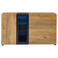 SIDEBOARD Braun/Schwarz 140/40/80 cm - Braun, Holzwerkstoff (140/80/40cm) - PANGIVO