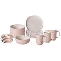 FRÜHSTÜCKSSET Jasper Rosa 16er Set - Robinienfarben, Keramik (1/1/1cm) - Ritzenhoff Breker