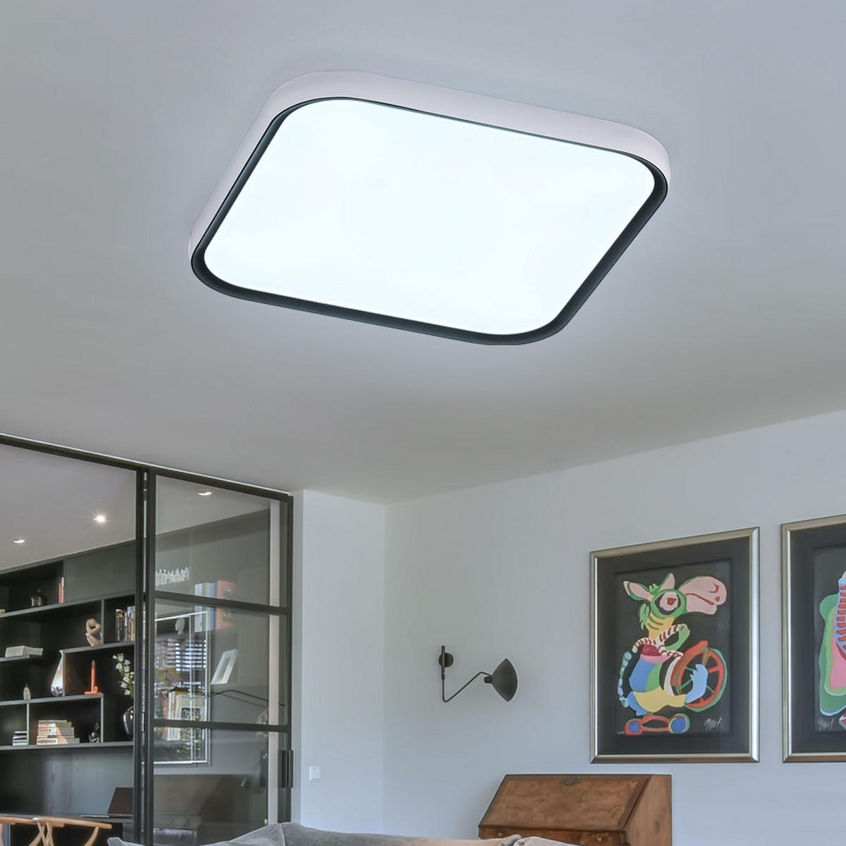 LED DECKENLEUCHTE Weiß Modern - Weiß, Metall (62/62/4cm) - Wofi