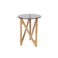 BEISTELLTISCH Naia Rund 40 cm Natural - Klar, Glas (40/40/50cm) - Dutchbone