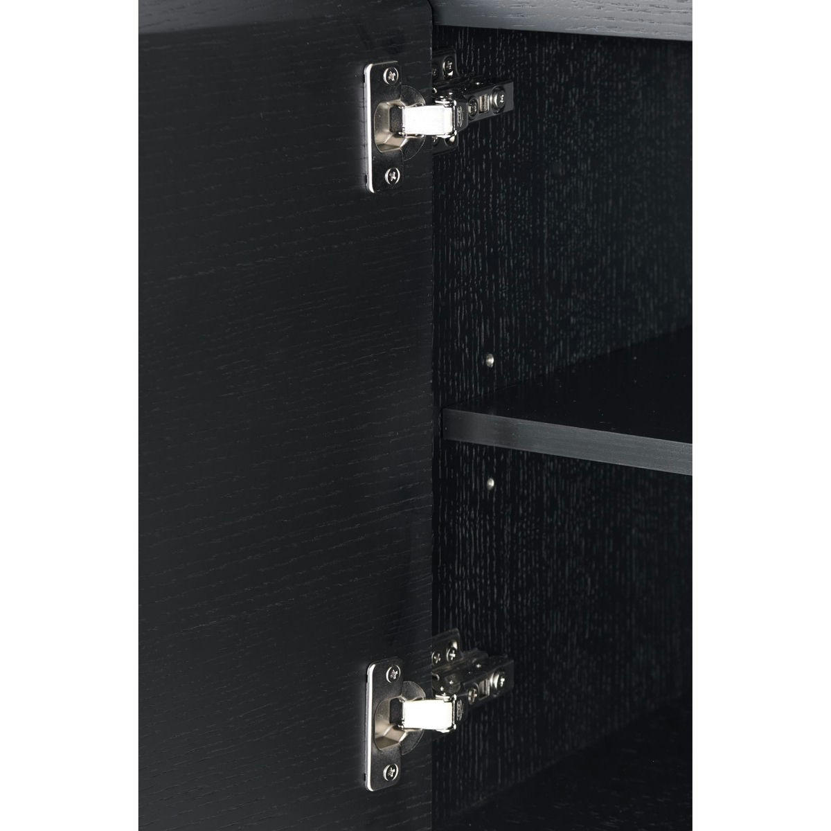 TV-ELEMENT Schwarz - Schwarz, Holz/Metall (160/50/45cm) - Furnhouse