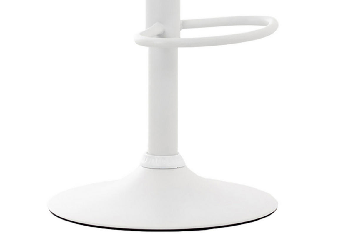 BARHOCKER 2er Set Las-Mallorcas Kunstleder weiß gelb - Gelb/Weiß, Kunststoff/Metall (46/108/49cm) - TPFLiving