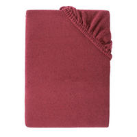 TEDDY-PLÜSCH-SPANNBETTLAKEN 200x200 cm Warmes Winter Bettlaken Rot - Bordeaux, Textil (200/200cm) - Carpe Sonno