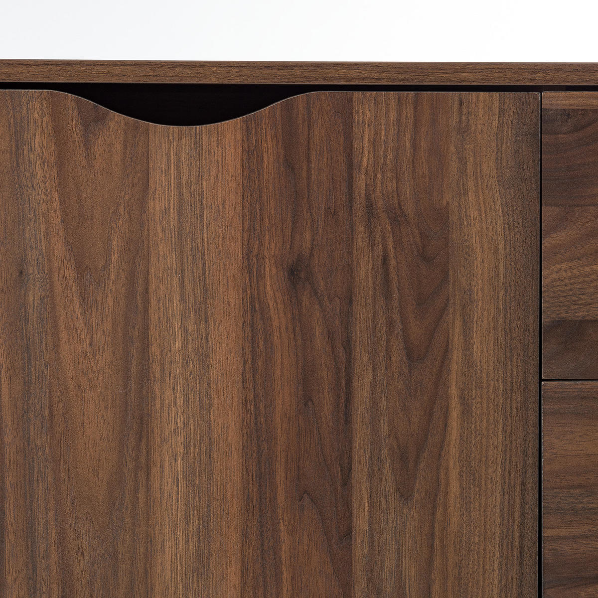 SIDEBOARD - Walnuss Dekor - Walnussfarben/Schwarz, Holzwerkstoff (147/82/39cm) - home24