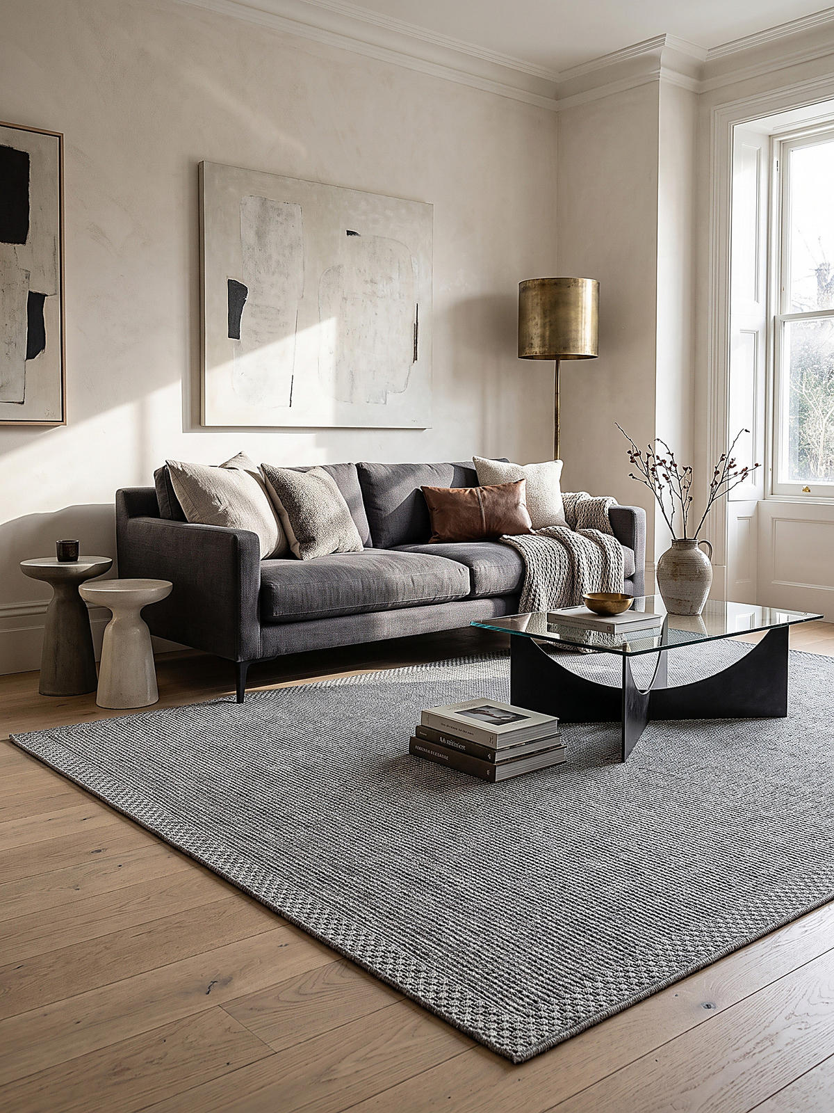 TEPPICHLÄUFER Uni ESERA Polypropylen Grau 80 x 150 cm - Grau, Textil (80/150cm) - KADIMA DESIGN