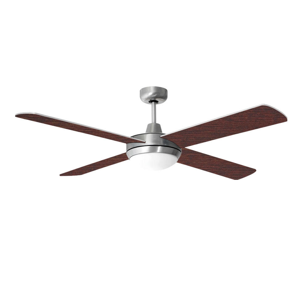 LED DECKENLEUCHTE Ventilator Silber Sperrholz - Silberfarben, Kunststoff (132/132/41cm)