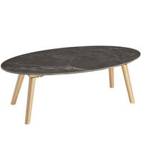 COUCHTISCH oval Acerra, 100 x 50 x 34, 5 cm, natur - Naturfarben, Stein (100/50/34.5cm) - tectake