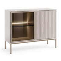 KOMMODE Kaschmir SANTI Mit Lamellen K104 - Beige, Holzwerkstoff (104/83/39cm) - Sepro Meble