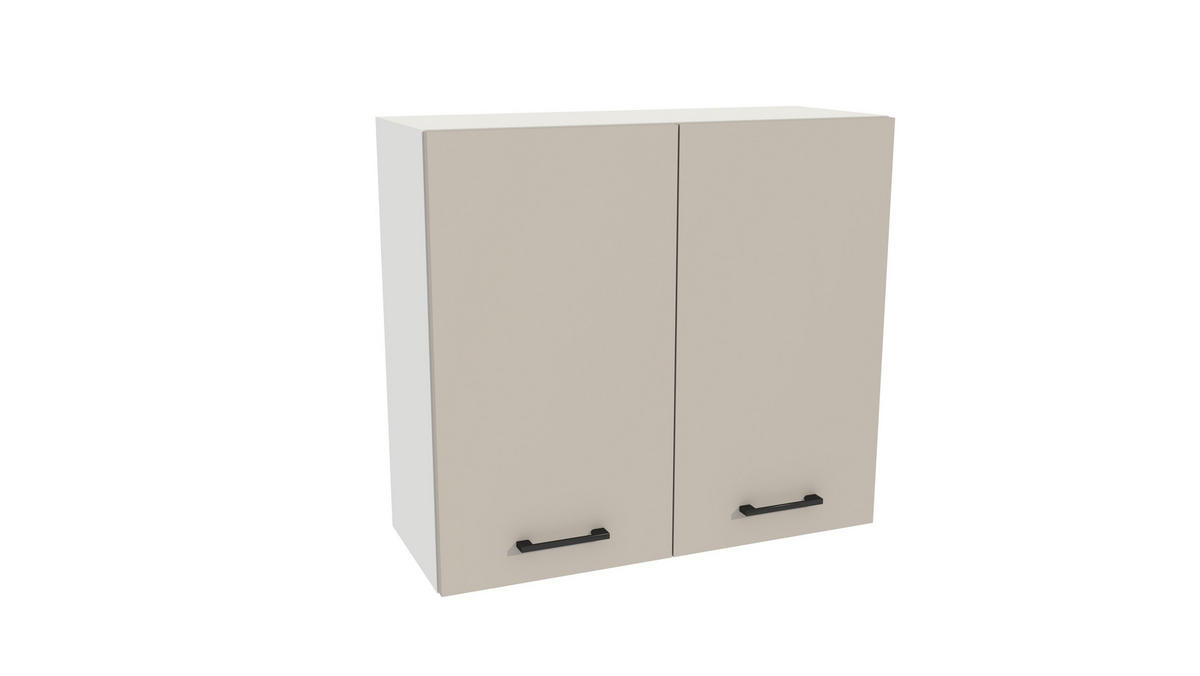 KÜCHENZEILE 170 cm mit Arbeitsplatte - SIMPLY Z1 - in Kaschmir Matt / Weiß - Kaschmir/Schwarz, Holz/Holzwerkstoff (170/212/53cm)