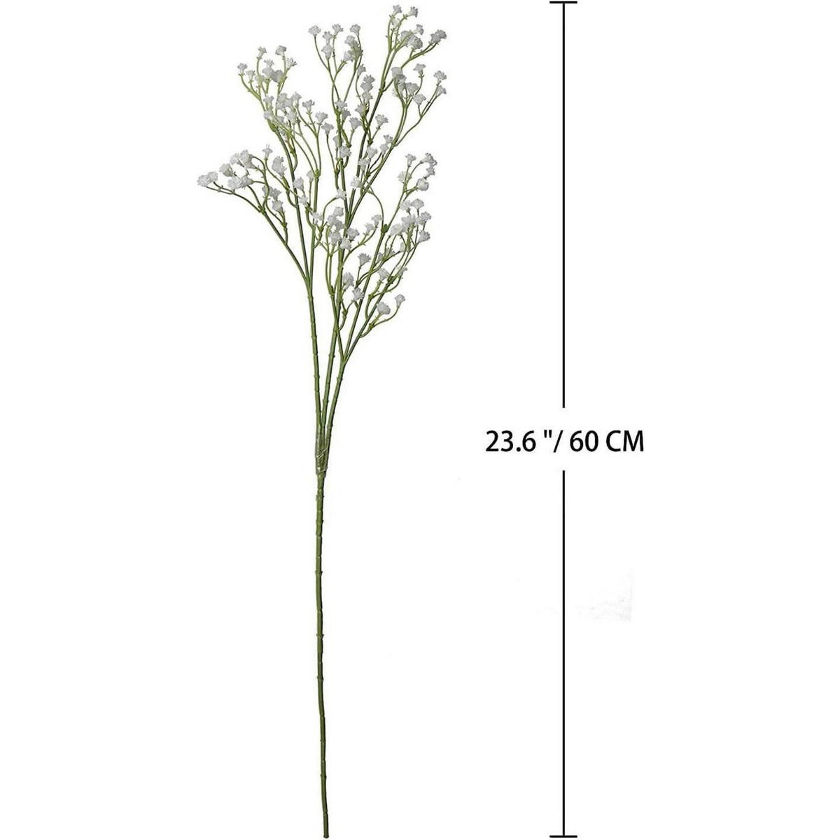 KUNSTBLUMEN Schleierkraut 10 Stück Bund 60 cm Mint Cream - Weiß, Kunststoff (15cm)