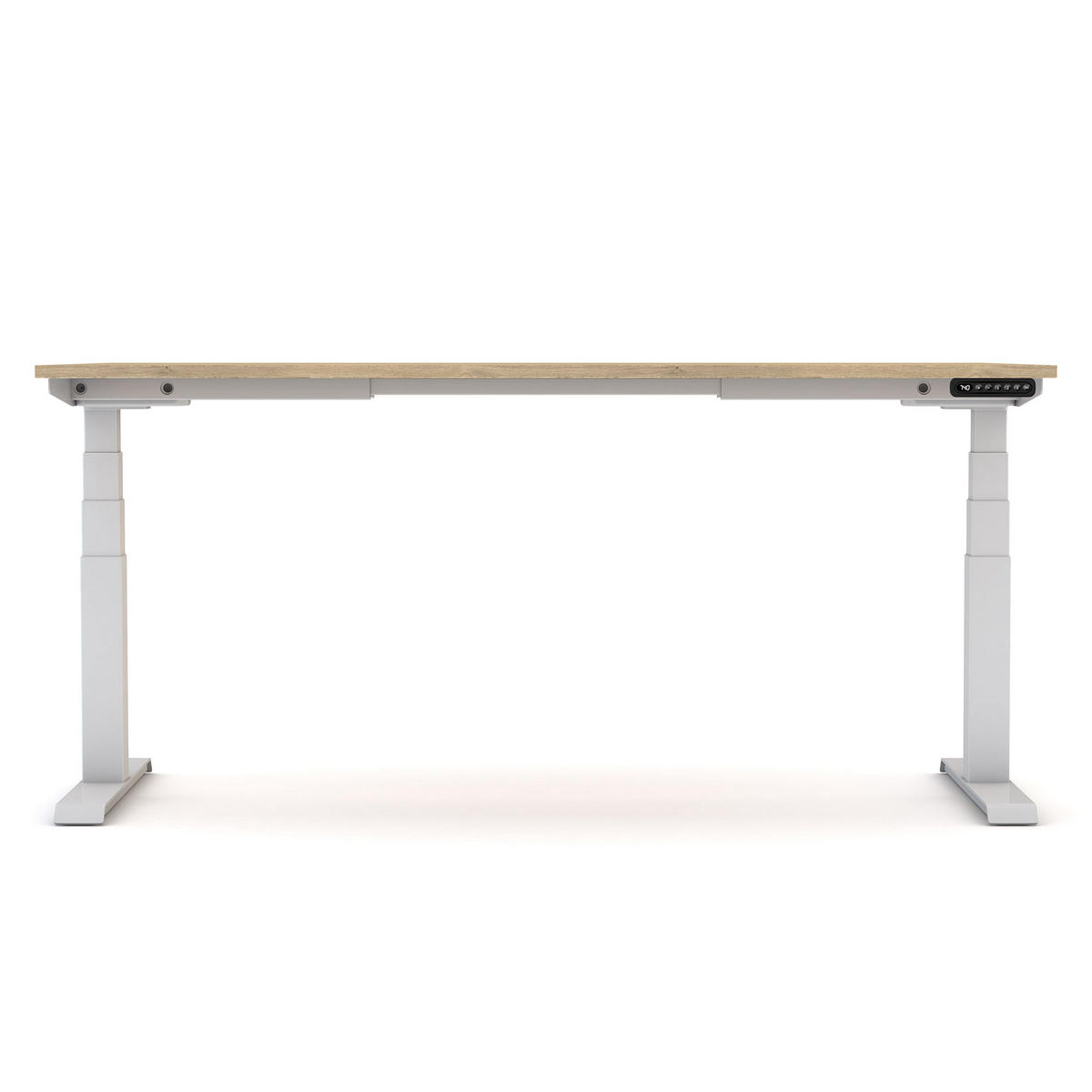 SCHREIBTISCH Elektrisch höhenverstellbarer Kinderschreibtisch JUNIOR Eiche Natura Signalweiß 120/80/52.5-121cm - Weiß/Eiche Artisan, Holzwerkstoff/Metall (80/120/121cm) - ASSMANN