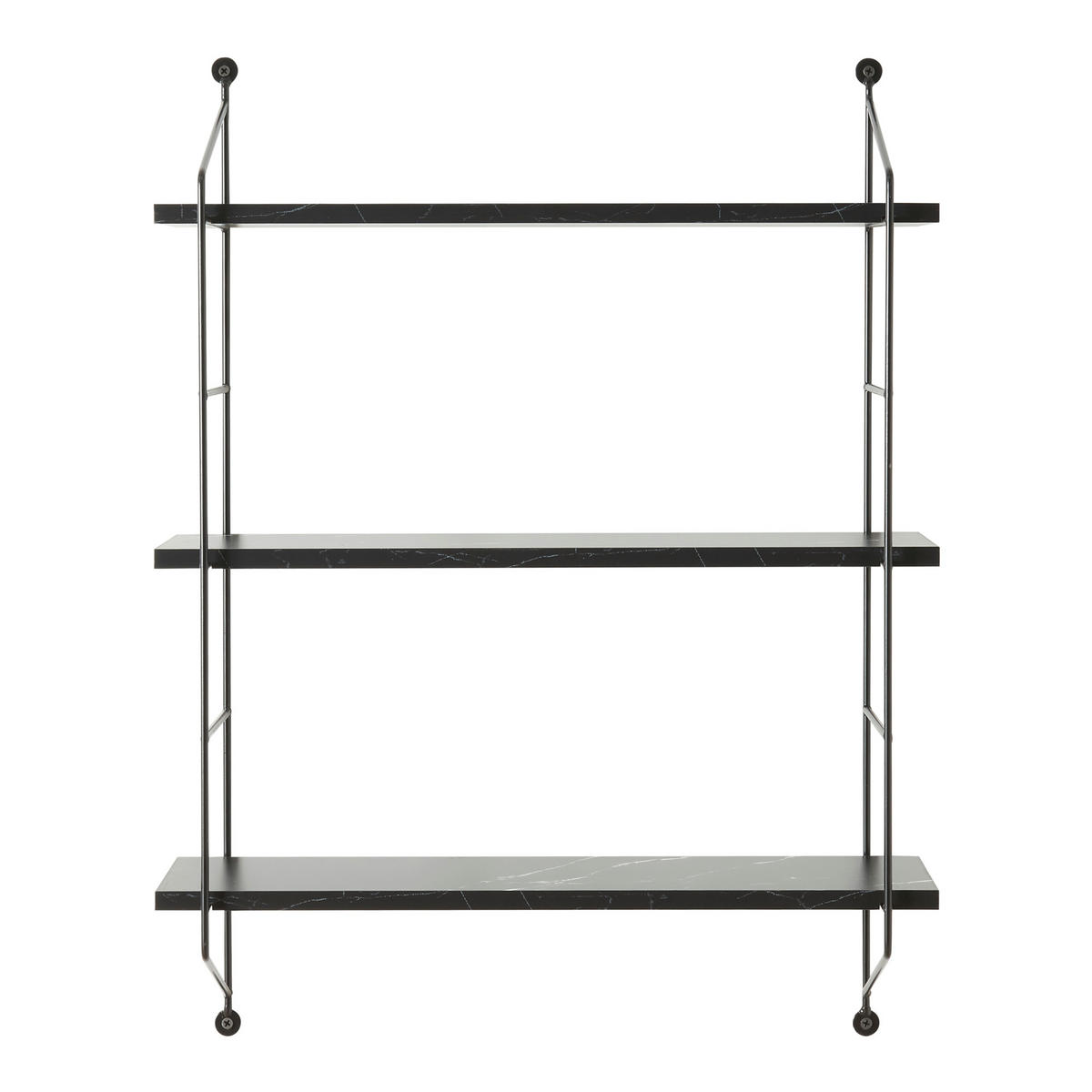 WANDREGAL Ösel - Schwarz, Metall (48/63.5/15cm) - [en.casa]