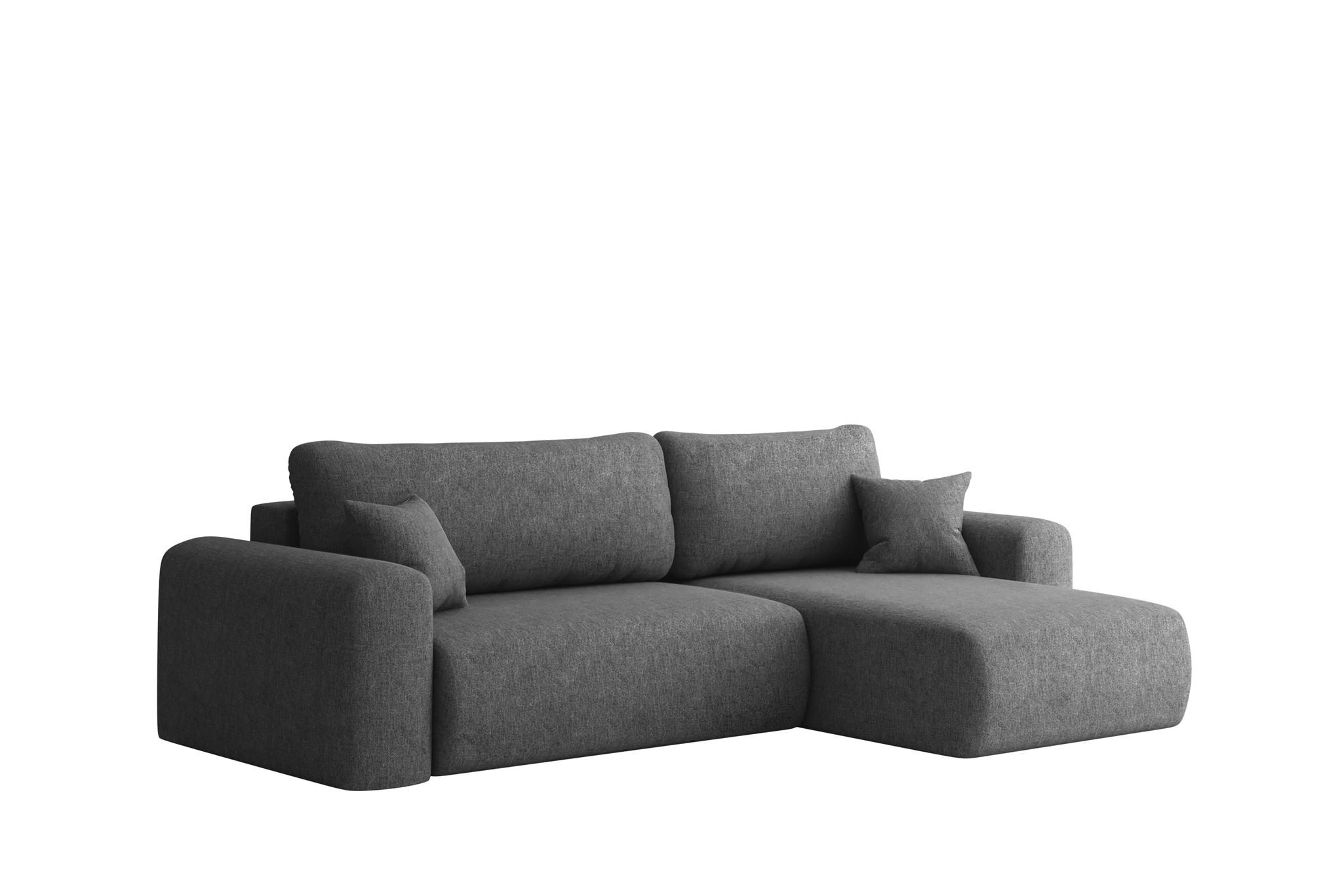 ECKSOFA Flora In Verita - Dunkelgrau, Holzwerkstoff/Textil (272/145cm) - Fun Möbel
