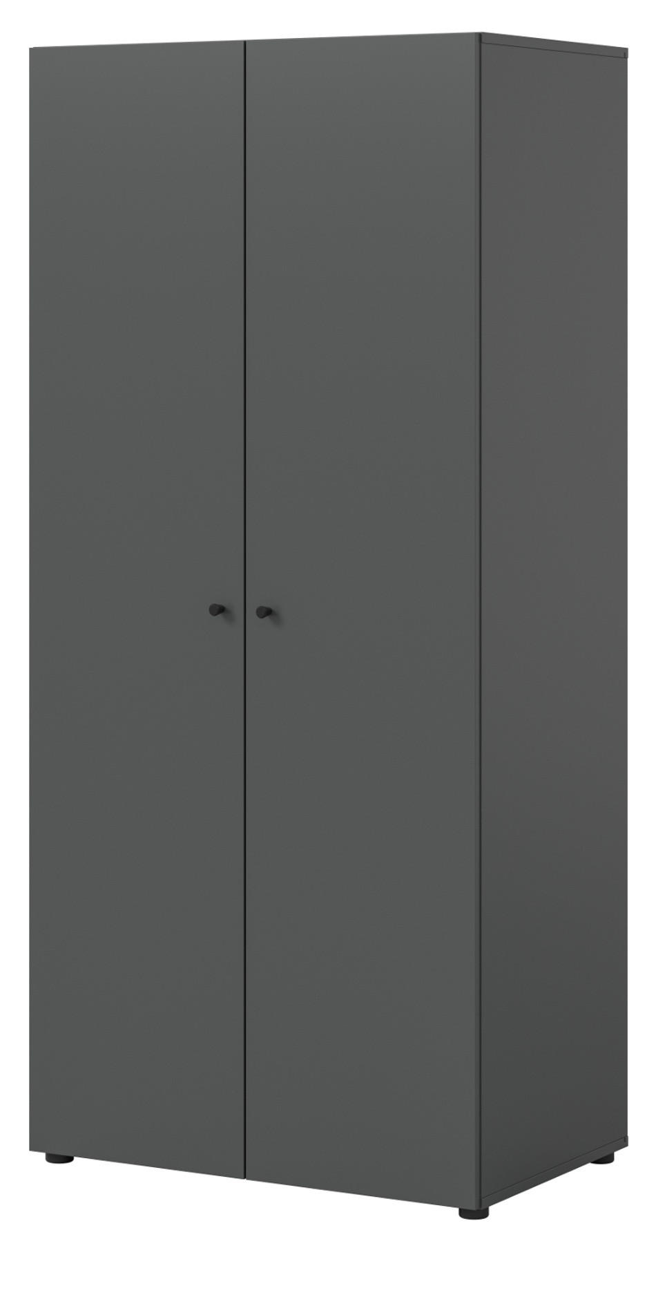 Inn.Furn Kleiderschrank Grau 80x176x51 cm