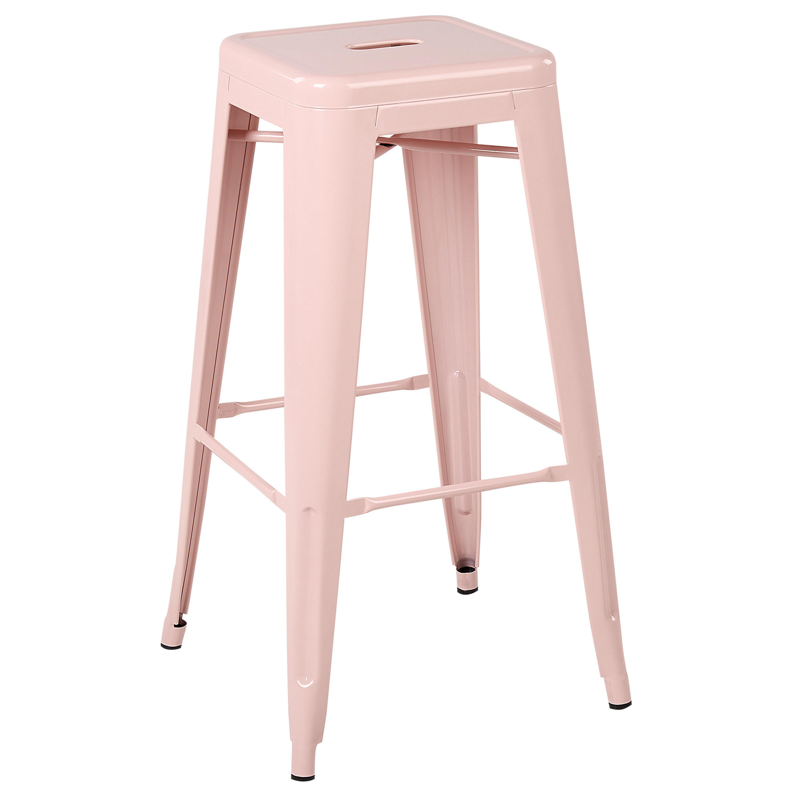 BARHOCKER 2er-Set Stahl Rosa Cabrillo - Pink, Metall (44/76/44cm) - Beliani