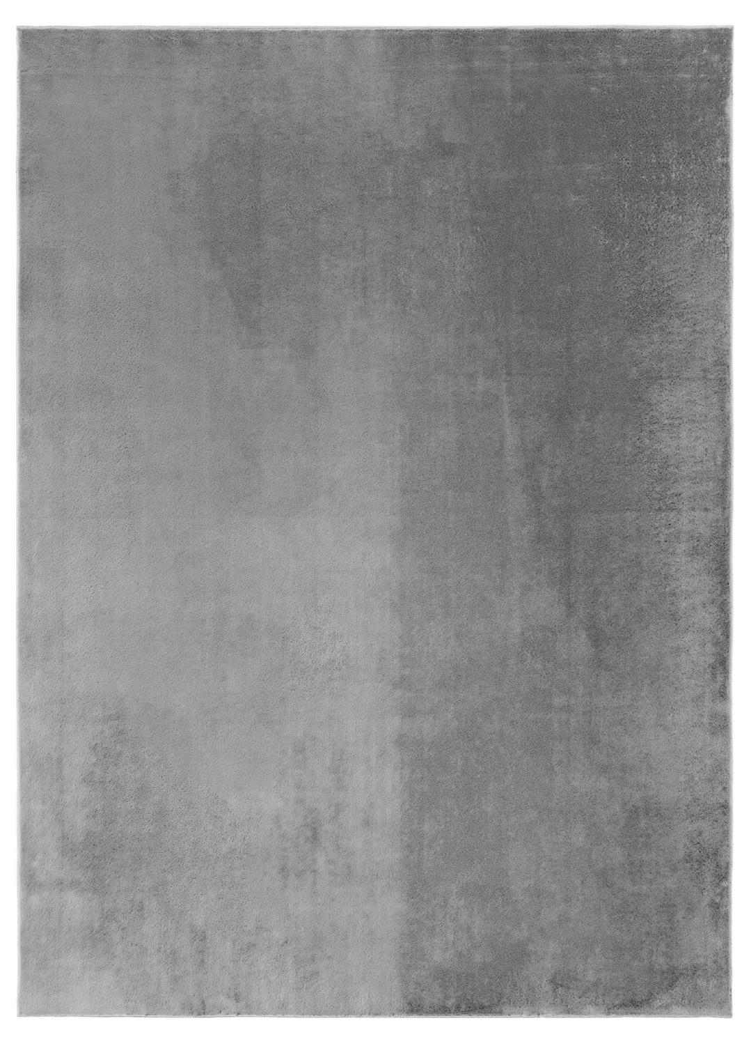 Tapiso Kurzflorteppich Hellgrau 140x200 cm