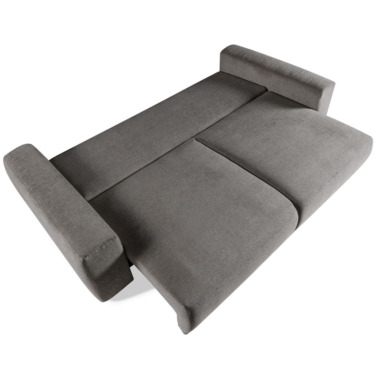 SCHLAFSOFA Polo 3-Sitzer mit Schlaffunktion, Braun - Braun, Textil (252/100/120cm) - Beautysofa