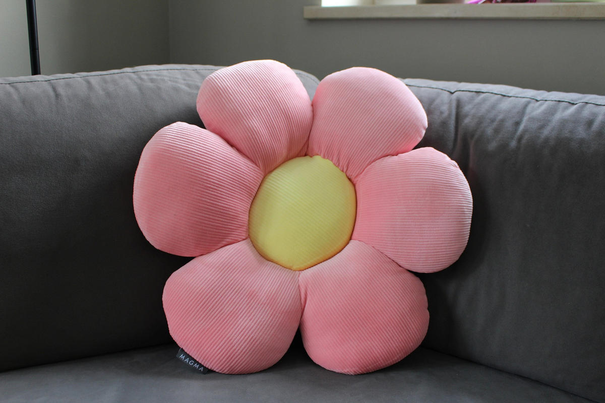 DEKOKISSEN Minnie Blume - Pink, Textil (50cm) - Magma Heimtexx