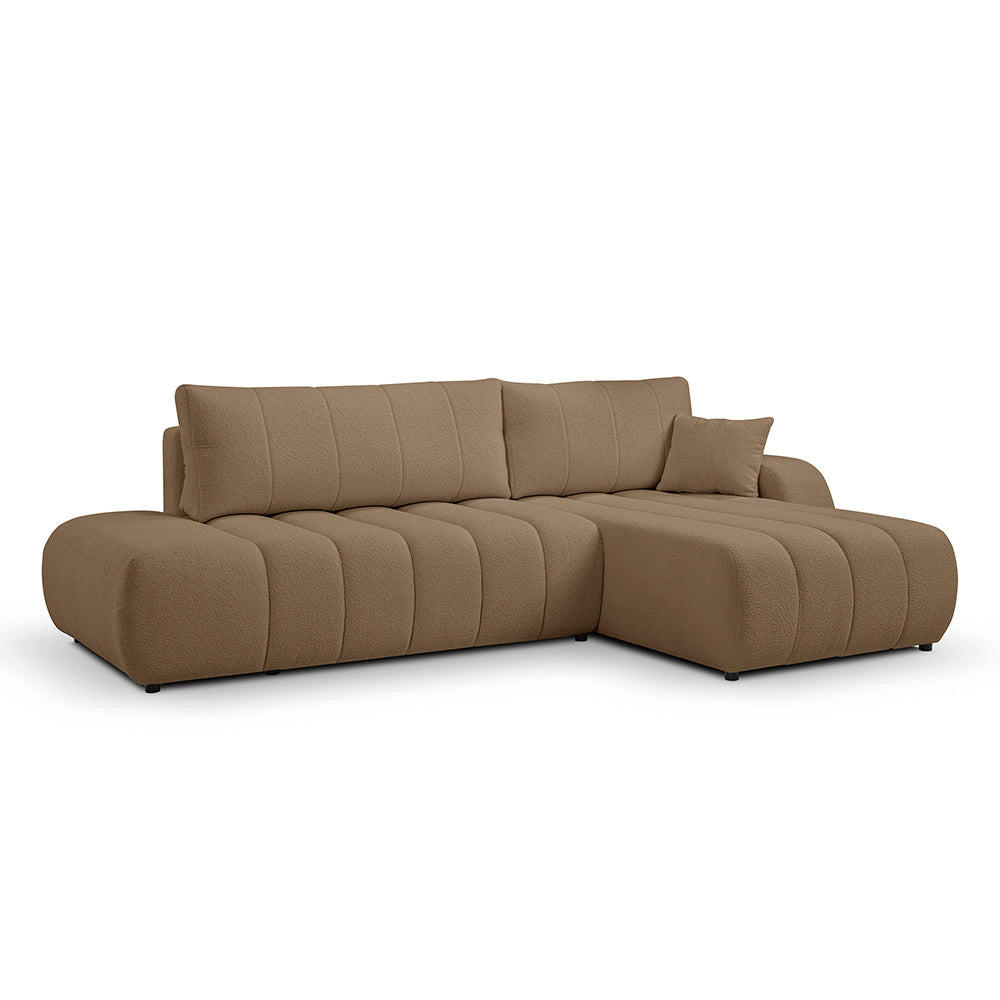 Pillovely Ecksofa Braun 276x88x176 cm