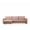 ECKSOFA mit losen Rückenkissen - Schwarz/Altrosa, Holz/Kunststoff (290/165cm) - myHomelando