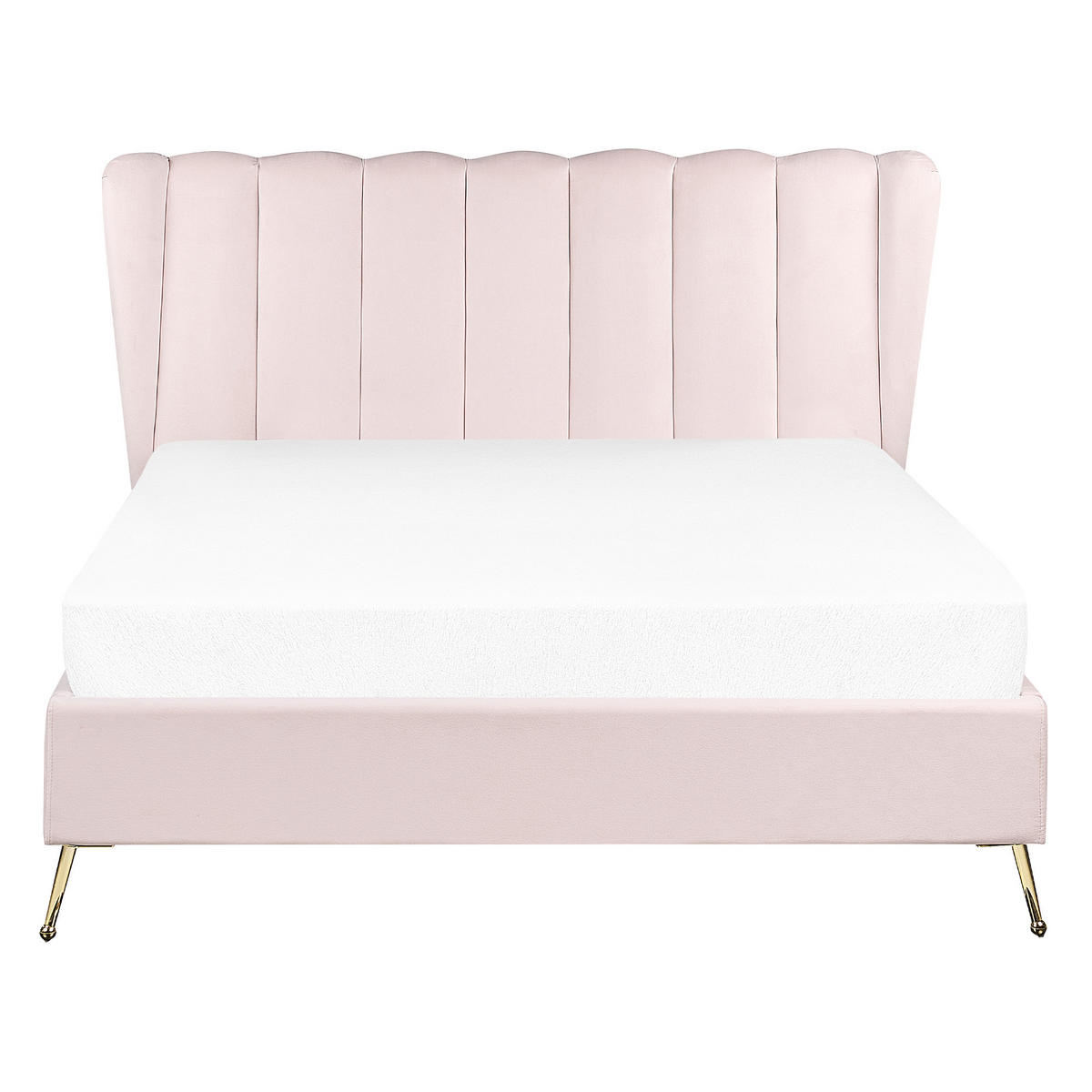POLSTERBETT 140/200cm Rosa Miribel - Pink, Textil (140/200cm) - Beliani