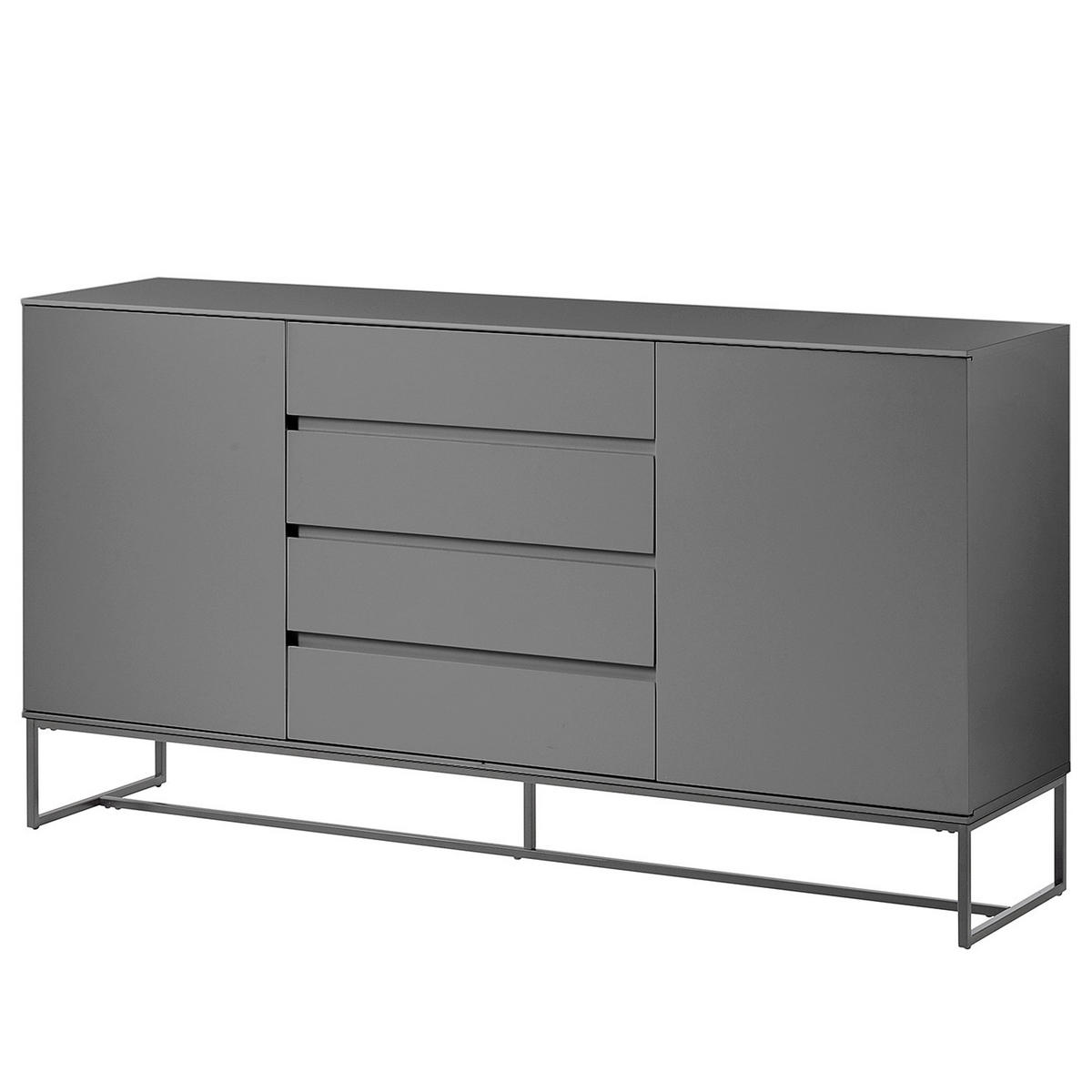 SIDEBOARD - Grau, Holzwerkstoff (165/86/40cm) - home24