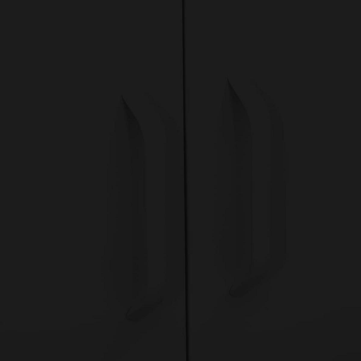 METALLSCHRANK Kevi Metall Schwarz 80x35x101,5 cm Stahl - Schwarz, Metall (80/101.5/35cm) - DELUKE