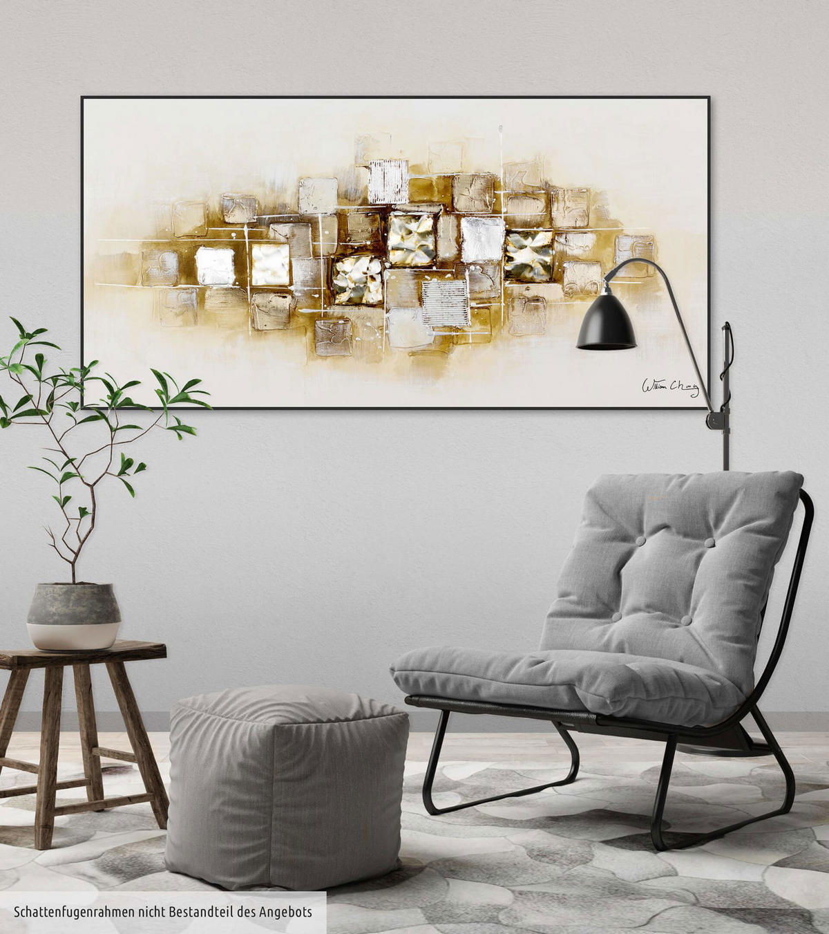 ÖLGEMÄLDE 120/60 cm - Beige/Braun, Holz/Textil (120/60cm) - KUNSTLOFT