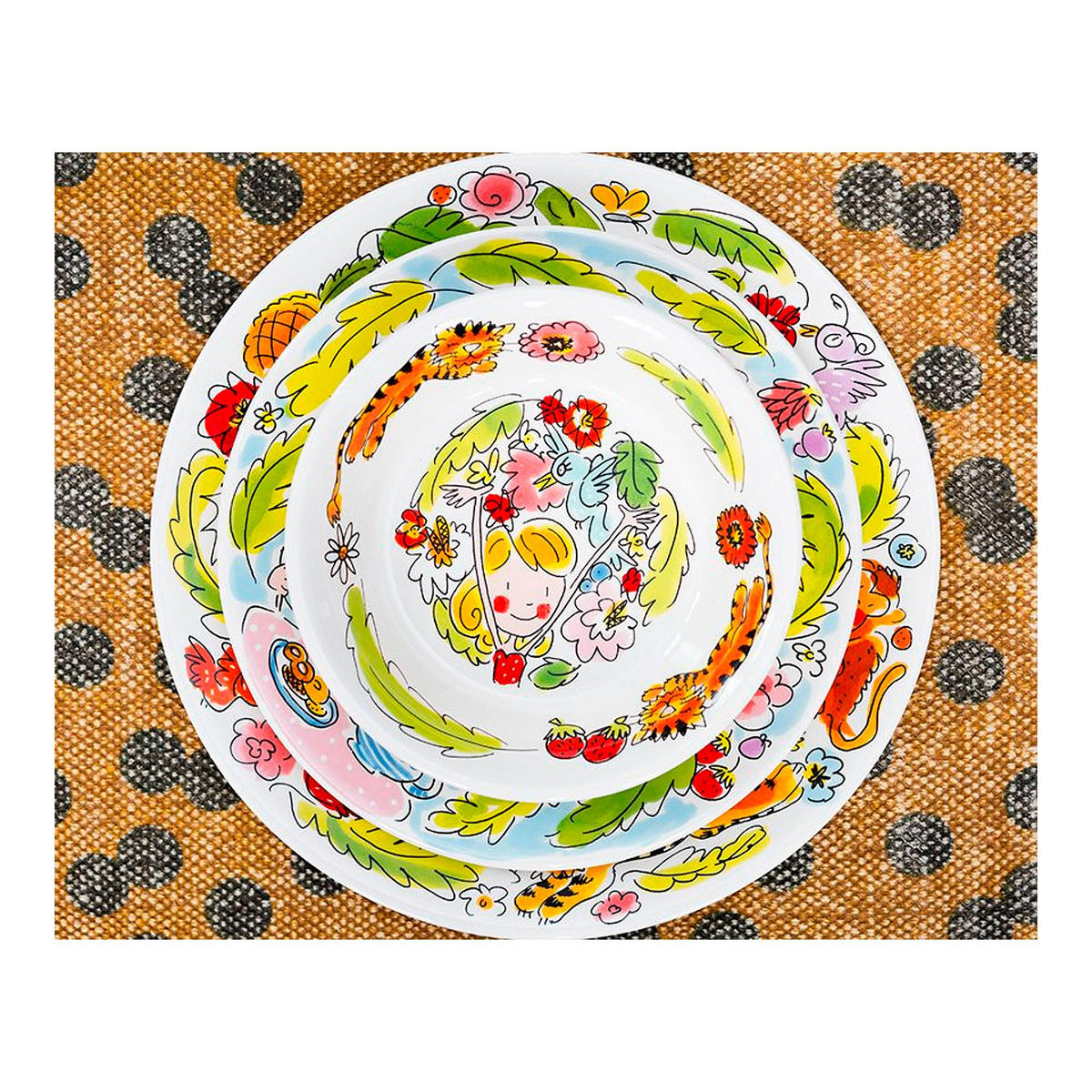 SCHALE Tigerparadies in Bunt - 16,5cm - Multicolor, Keramik (16.5/4/16.5cm) - Blond Amsterdam