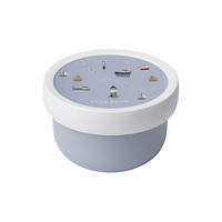 FRUCHTBOX MIT GABEL Campus Sailors Bay 300 ml - Weiß/Hellblau, Kunststoff (6.7/10.4/6.7cm) - Mepal