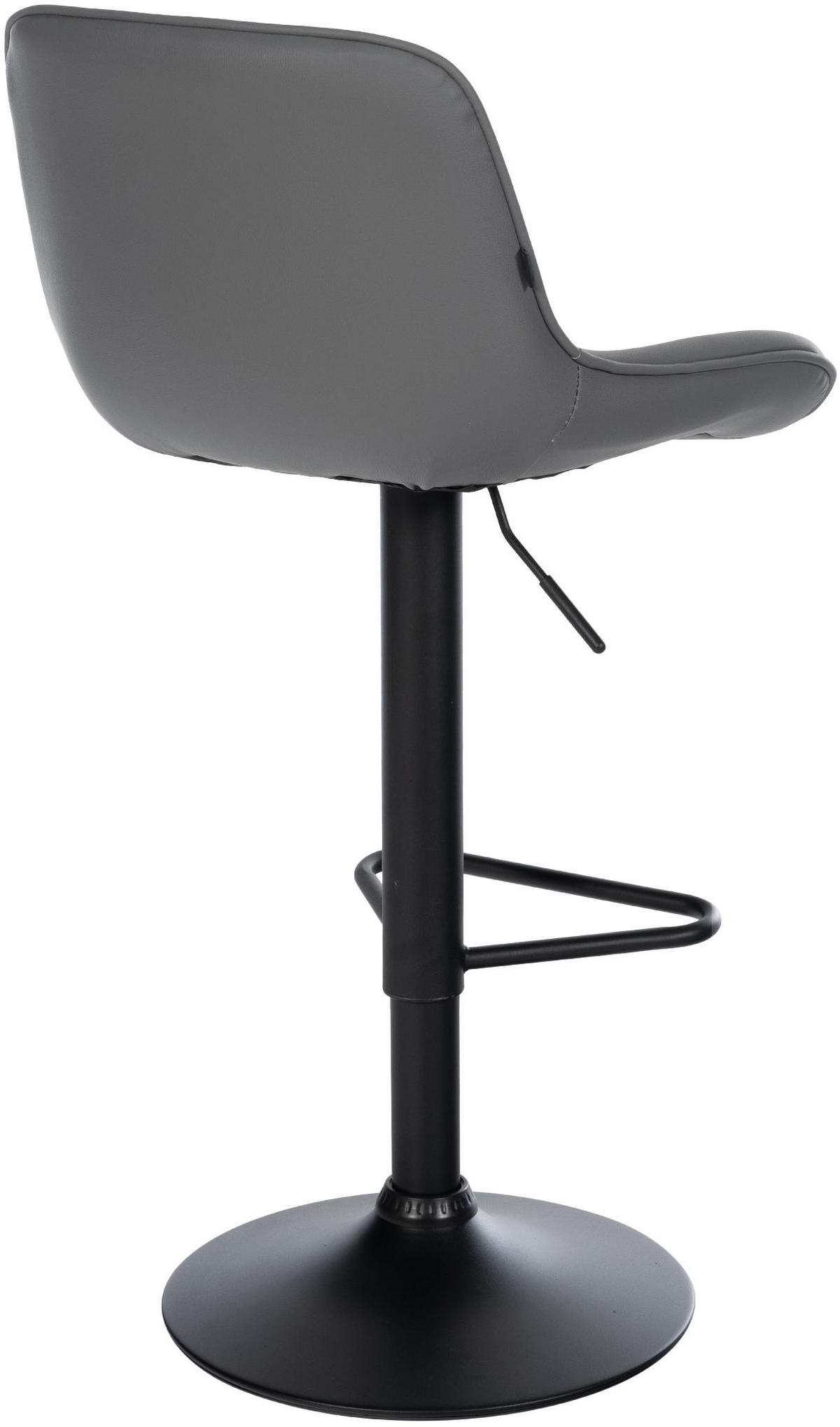 BARHOCKER Lederlook Grau - Schwarz/Grau, Textil/Metall (50/84/52cm) - CLP