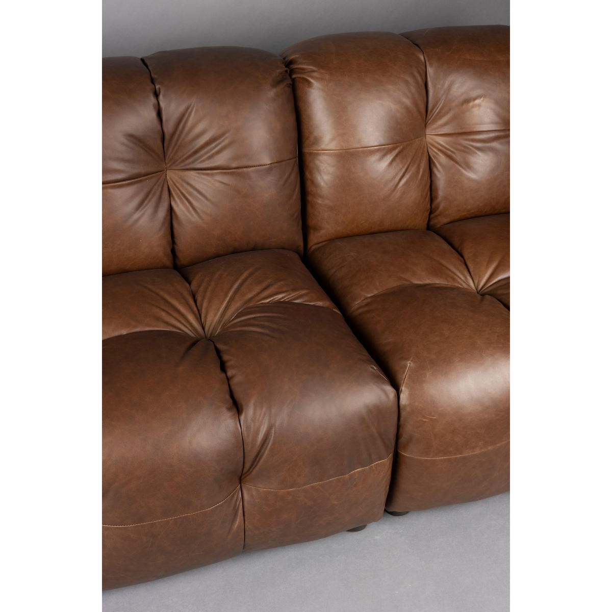 SOFA 3-SITZER Hackman Leder Chokolade/ Braun - Braun, Leder (264/84/102cm) - Dutchbone