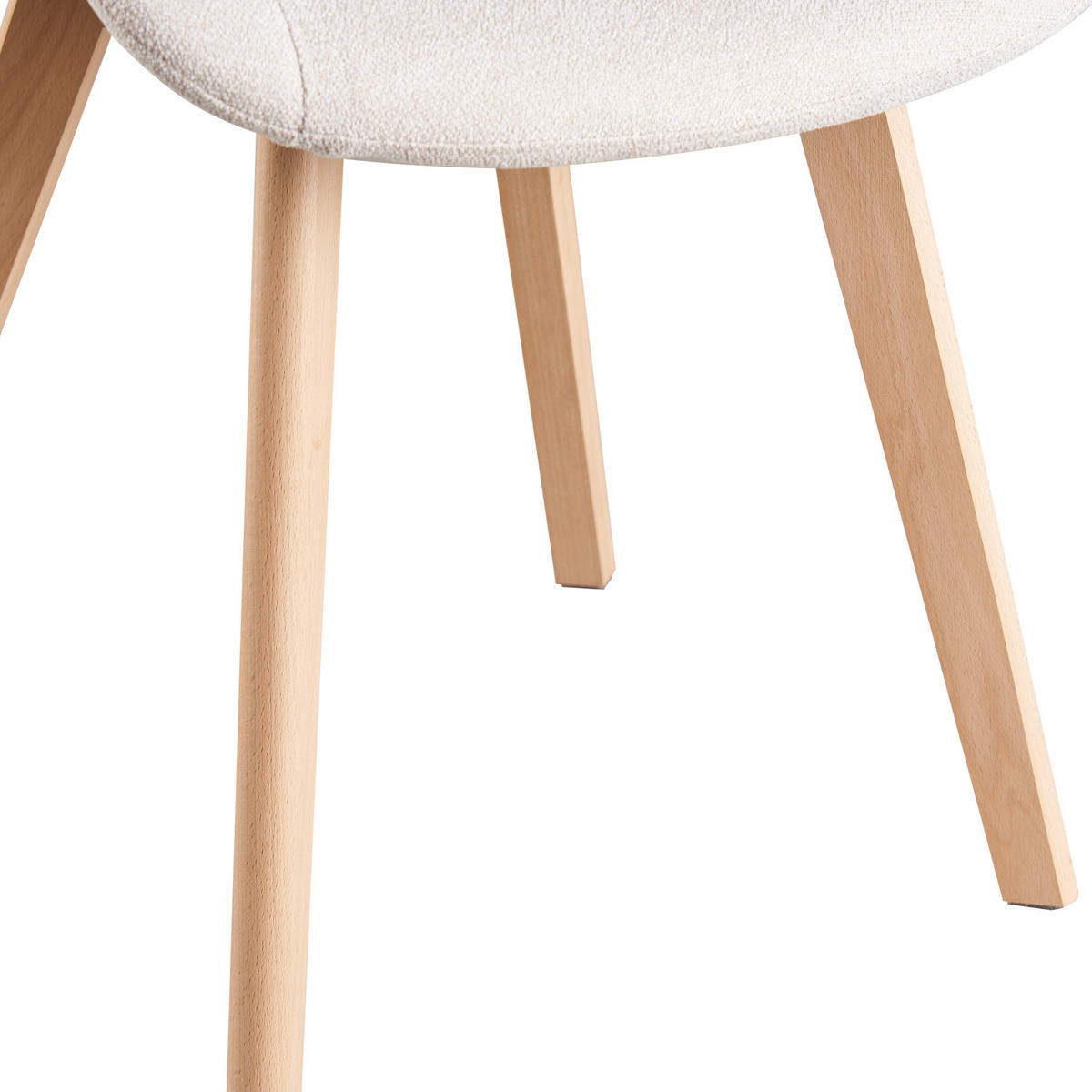 STUHL TANIA Creme 2 Stück - Creme, Holz/Textil (52/88/60cm) - B&D Home